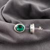 Green Emerald Gemstone Earrings Jewelry, Handmade Gorgeous Silver Earrings, 925 Sterling Silver Jewelry For Wedding Gift