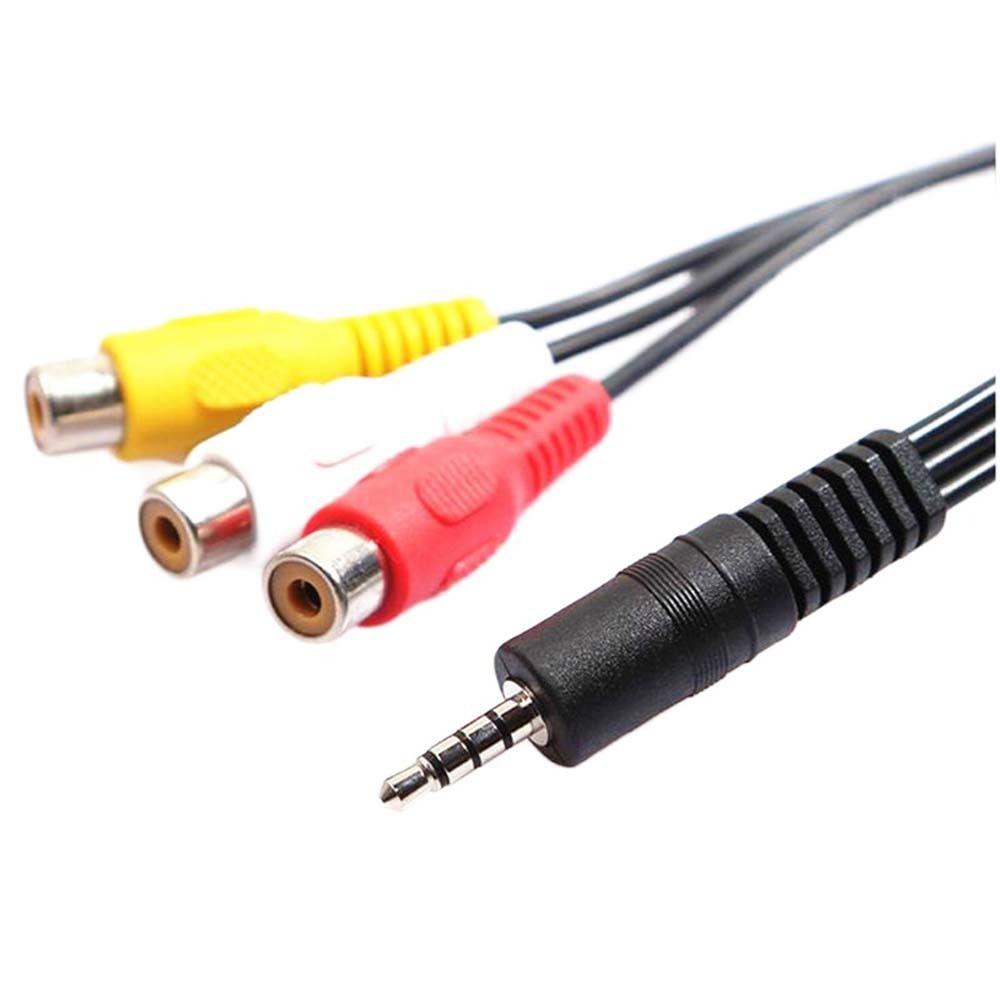 Видео удлинитель аудио мужской к женский 3,5 мм Mini AV TO 3 RCA адаптер кабель шнур для ТВ DVD разъем