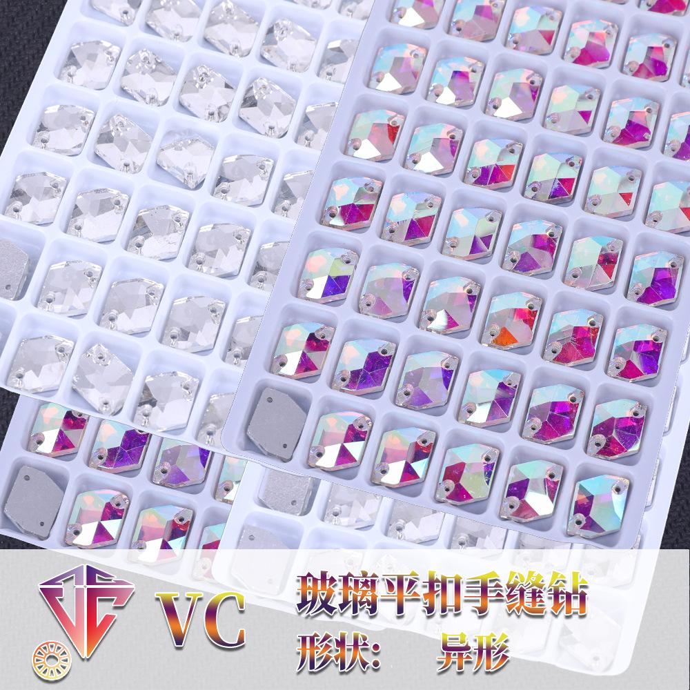 Стеклянная дрель специальной формы, сшитая вручную, с ярким белым АБС-пластиком, с плоским дном, сшитая вручную, сумка для обуви со стразами и сверлом