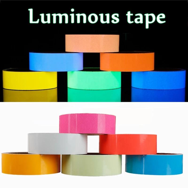 Светящаяся флуоресцентная ночная самоклеящаяся светящаяся в темноте наклейка лента, защитная лента для украшения дома, предупреждающая лента