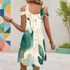 Women Plus Size V Neck Cold Shoulder Short Sleeve Pink Printed Dress
