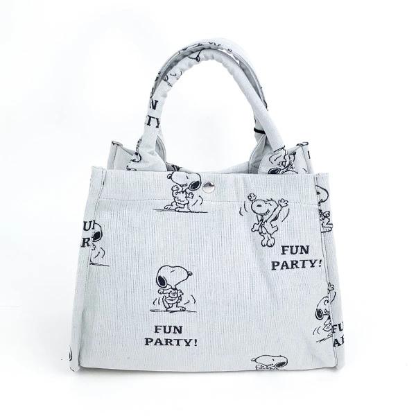 Snoopy Jacquard Tote Bag (gray) Rootote (ROOTOTE) SNOOPY