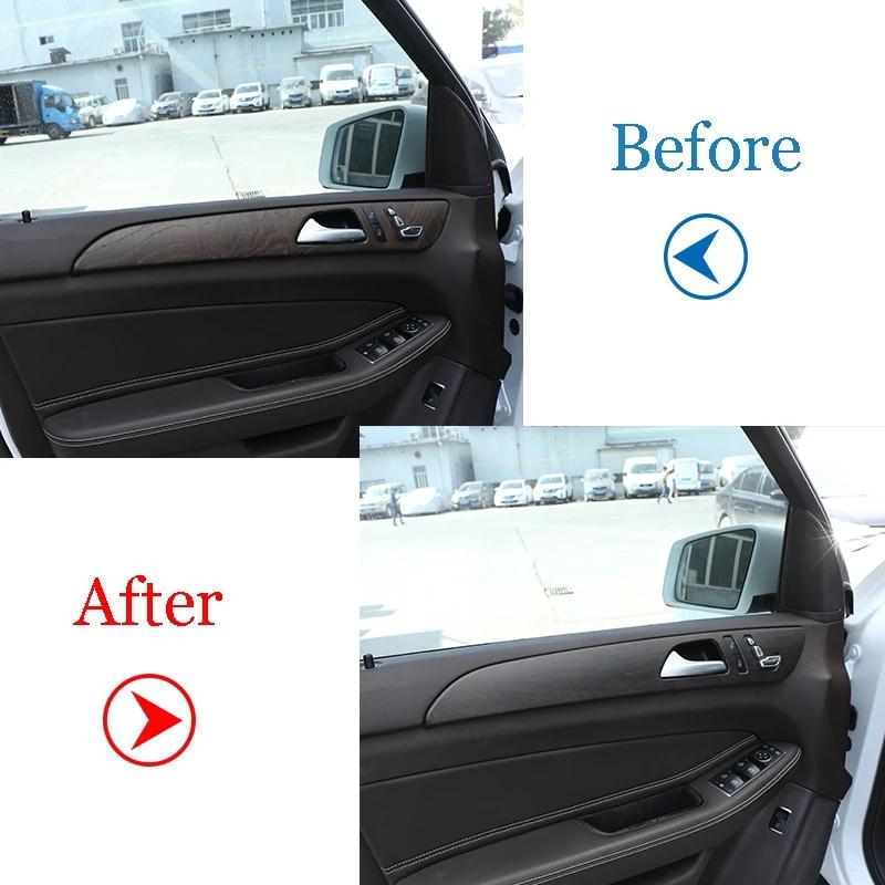 Для Mercedes benz ML GLE GL Class GLS320 400 2012- Автомобиль ABS Черный Внутренняя отделка двери Панель Накладка