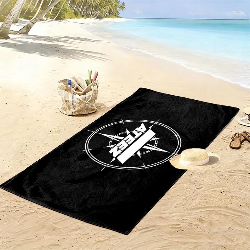 ATEEZ Print Beach Towel, Large Soft Quick Dry Towel for Beach Camping Swimming