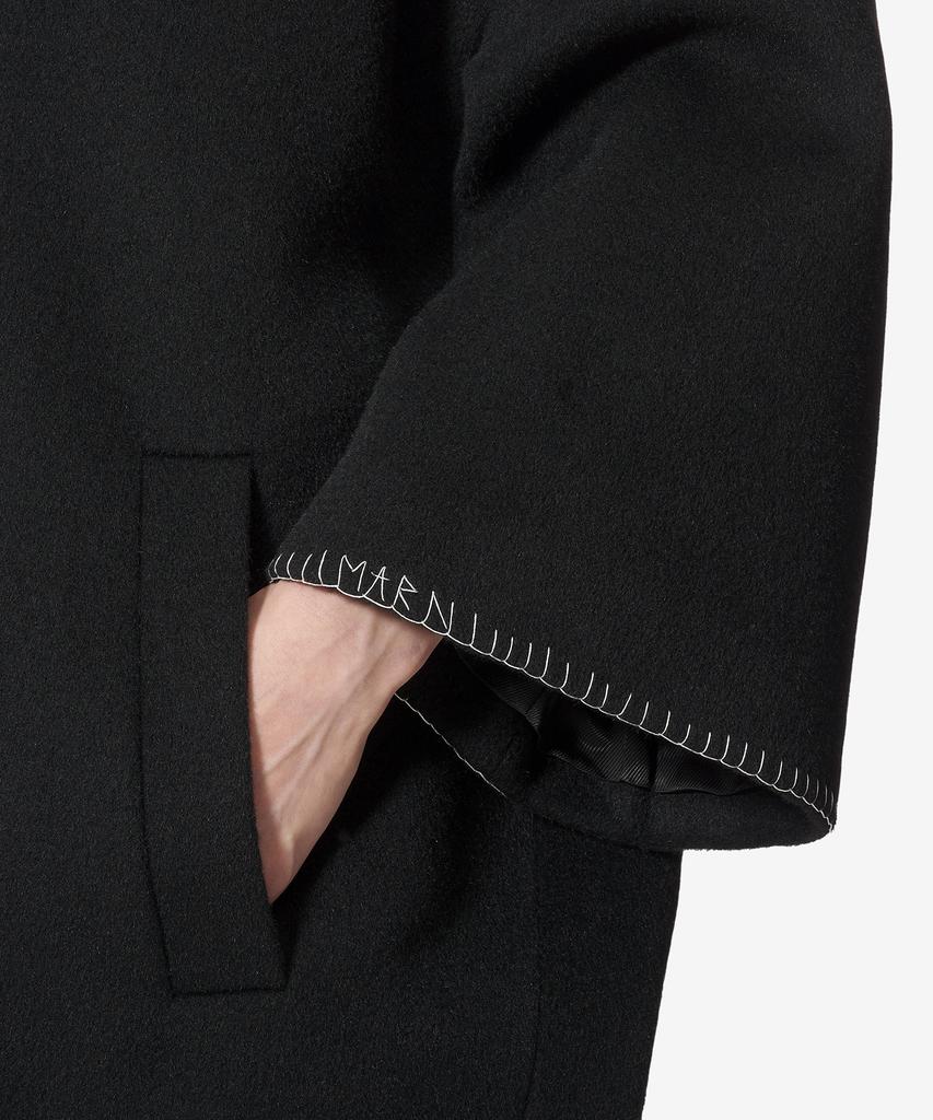 Marni Oversized Wide Sleeve Coat - Black / Cpma0238Suutwa2200N99