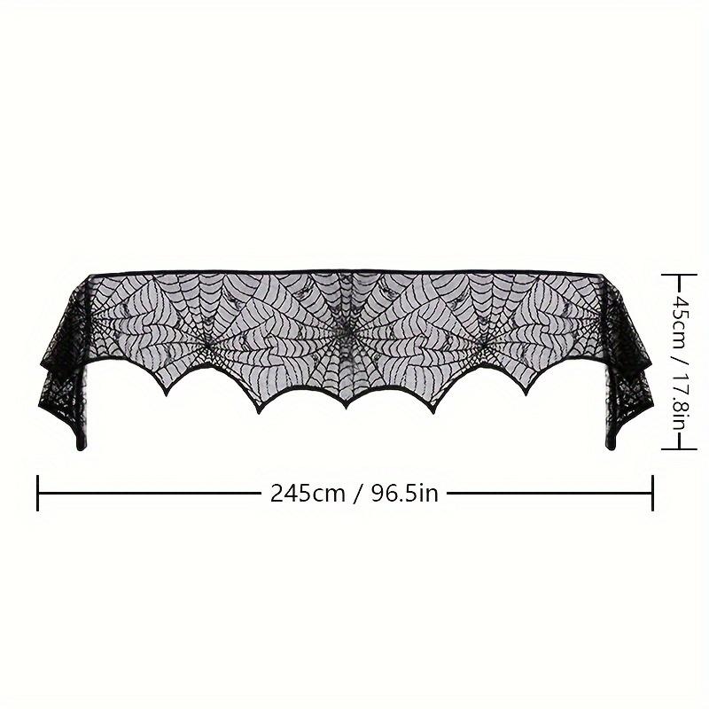 4Piece/Set Halloween Tablecloth Spider Web Fireplace Disposable Bat Spider Table Pulley Circular Tablecloth Lampshade Decoration