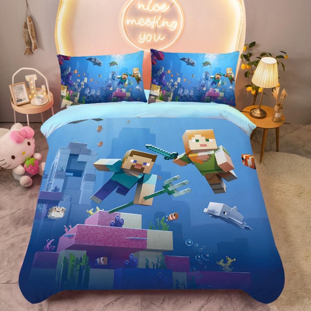 Пододеяльник для аниме My World Постельное белье My World Monster Hunters Комплект постельного белья Наволочки Постельное белье Детское Для детей Взрослый