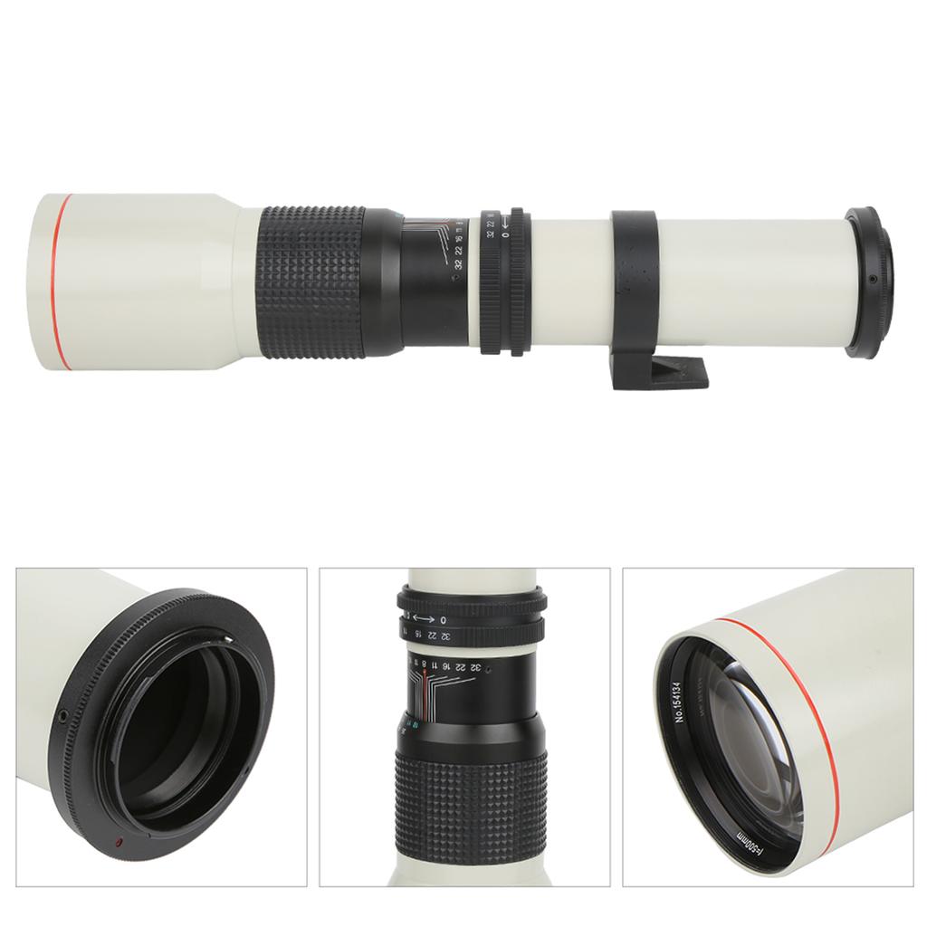 500 мм F8‑F32 Телеобъектив с фиксированным фокусным расстоянием и ручной фокусировкой для камеры Nikon с креплением F