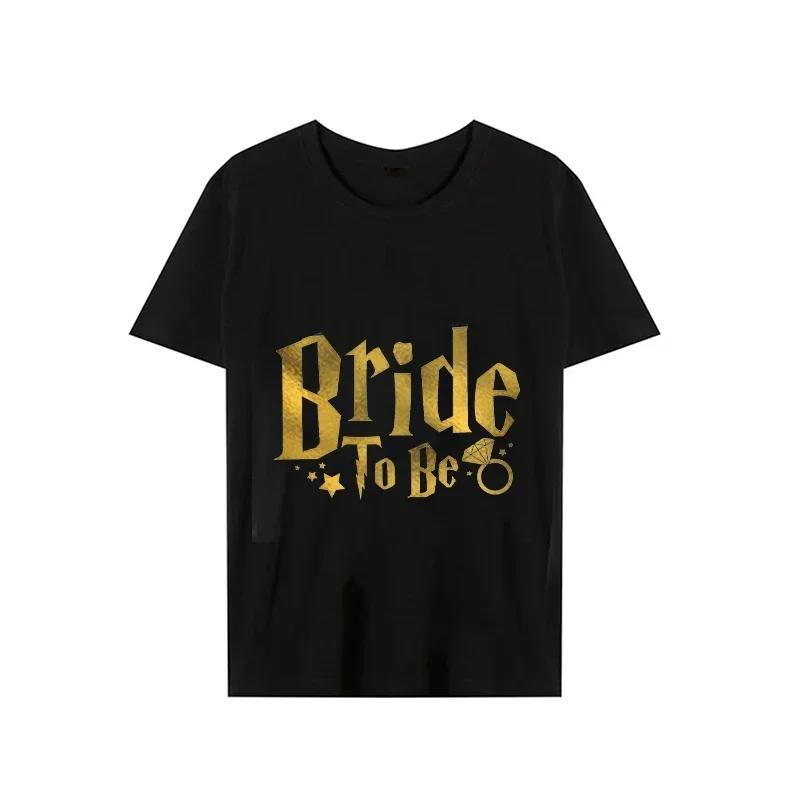 Casual Short Sleeve Tops for Women T Shirt Lady Fashion Summer Funny Witch Themed Hen Party Women Tshirts Team Bride Tee