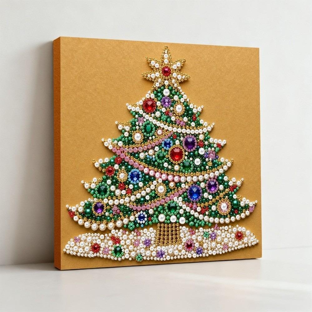 with Frame Christmas Pearl Art Kits 3D Handmade Pearl Art Kit Diamond Painting  Holiday Gift
