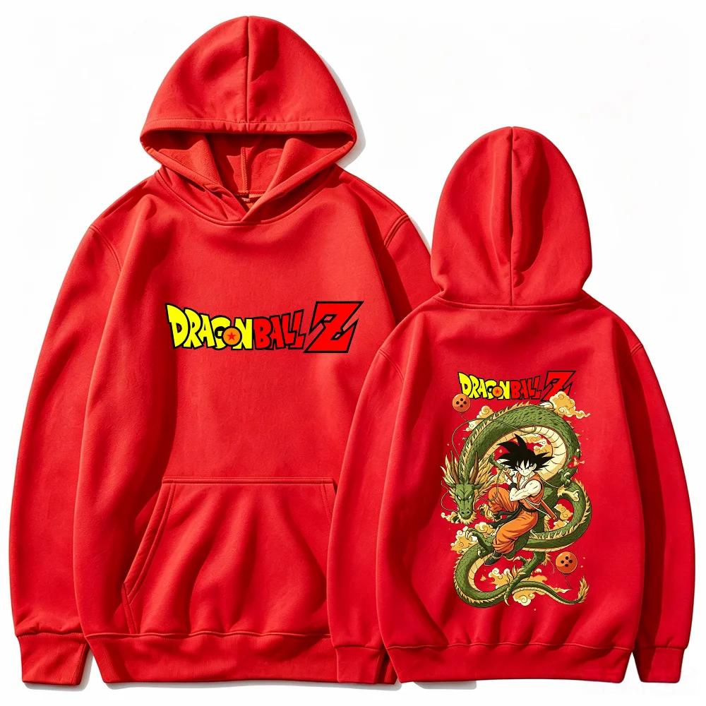 Dragon Ball Z Hoodie Goku Shenron Dragon Anime Manga Streetwear Aesthetic Black Oversized Casual Sport Sweatshirts