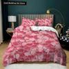 Room Decor Home Bedding Sets 2/3pcs Red Heart Printing Queen Size Pillowcase Duvet Cover Set Polyester Bedclothes