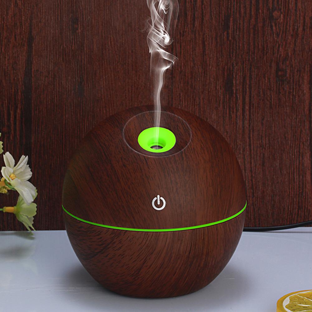 130ml USB Charging Wood Grain Slanting Mist Air Humidifier