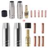 9Pcs/Set 15Ak Mig/Mag Welding Nozzle Contact Tips 0.8X25Mm M6 Gas Connector