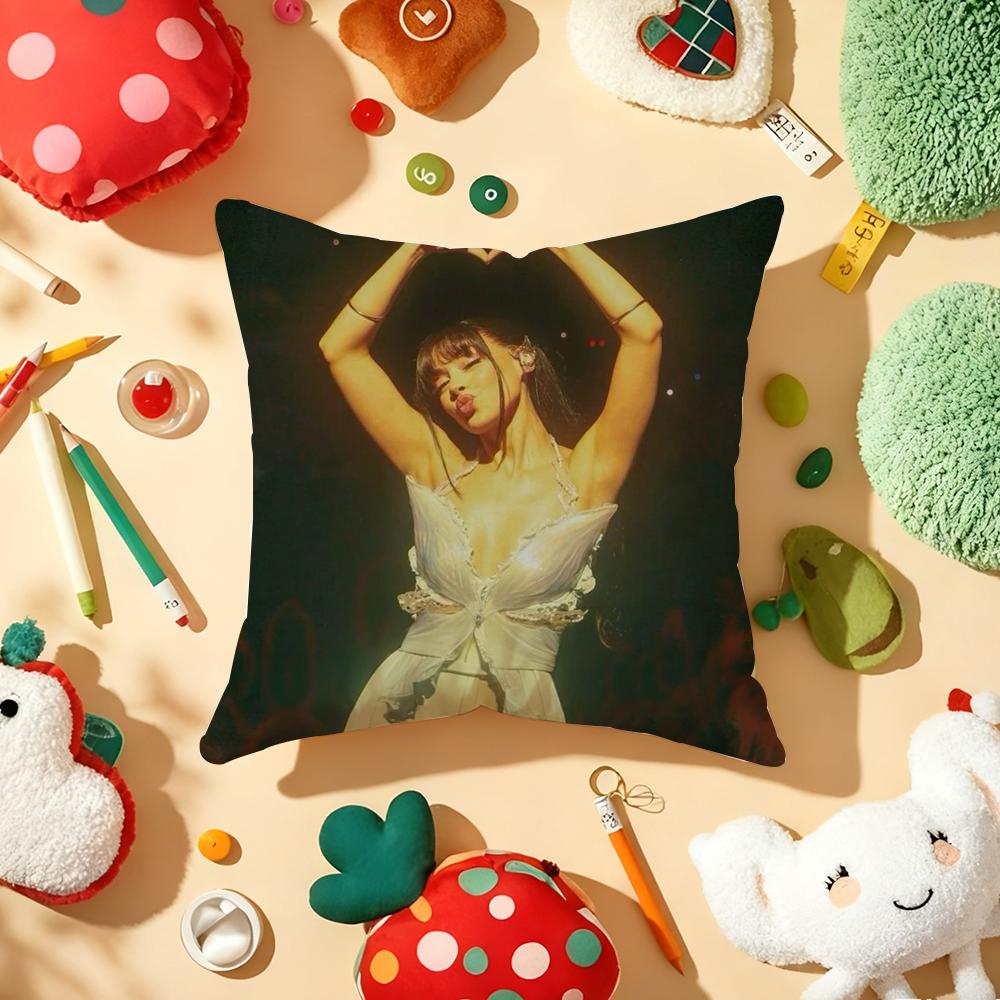 Singer Pop Music AAylivas Cushion Cover Plush Fabric Soft DoubleSided Printed Sofa Warm Winter Home Gift Pillow Cover