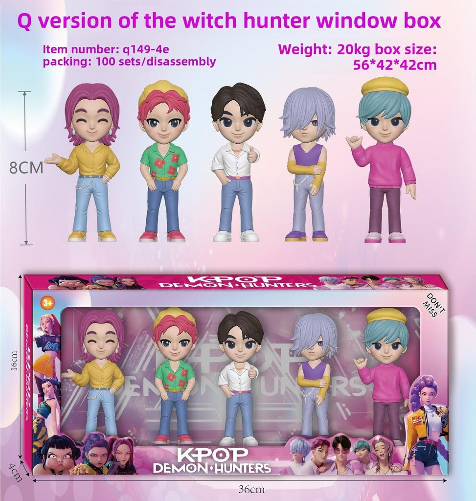 New Hot Kpop Devil Hunter Rumi Zoe Mira Anime Polyvinyl Chloride Character Collection Childrens Gift Hot Anime Dolls 5D Eyes
