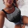 Европейский и американский стиль Spice Girls, горящий бриллиантовый топ на бретельках, универсальный женский топ для ношения внутри и снаружи