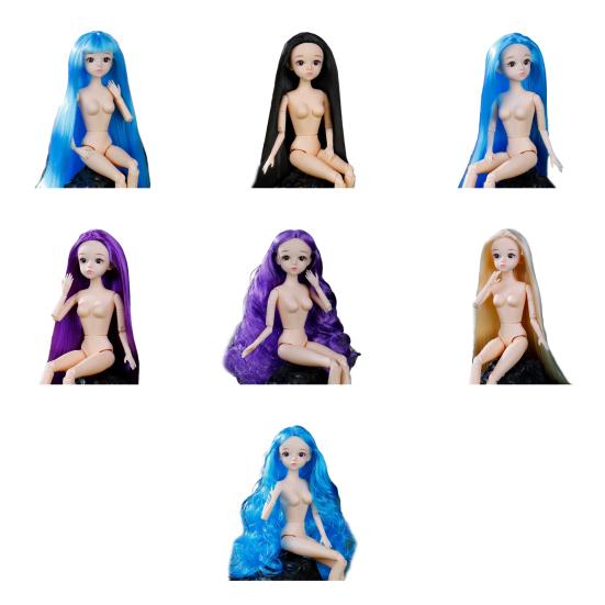 Durable Dress Up Doll 26 Movable Joints Reusable Compact 3D Ball Joint Body Play House Changing Clothes Game