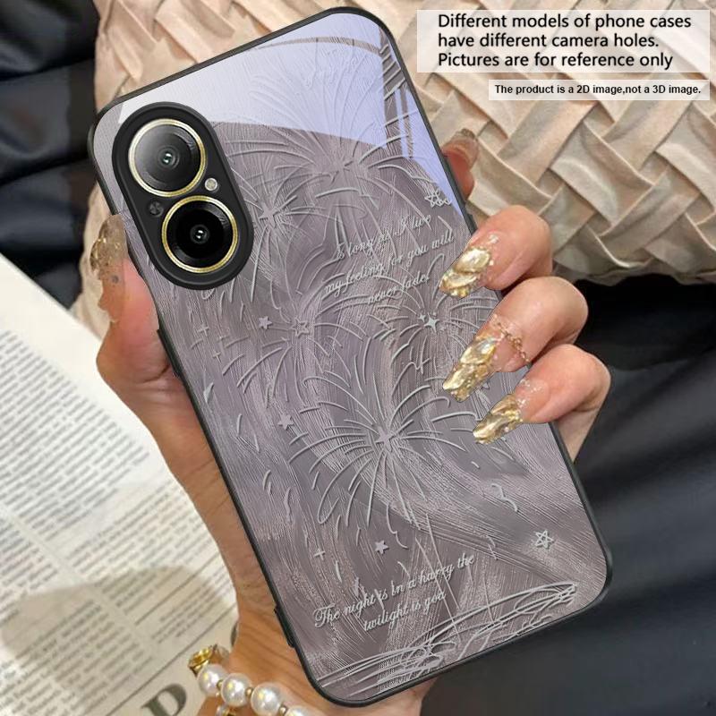 Исцеляющая завораживающая аура Для Oppo Realme 12 11 10 14 8 C53 C55 C65 C61 C63 C31 C67 C75 C51 GT 6 7 2 Pro Neo 50 3 Стеклянный чехол для телефона