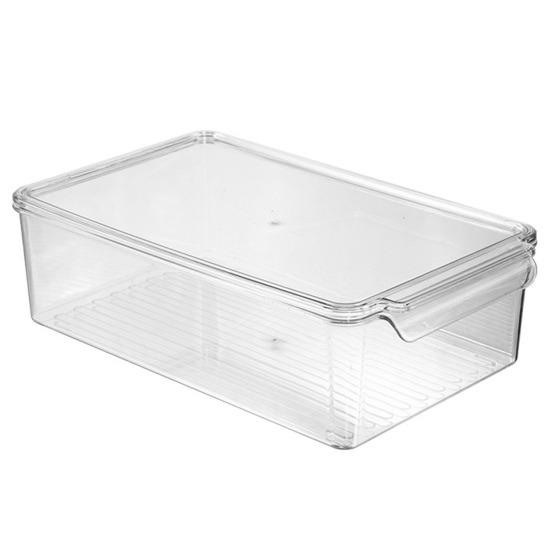 Ящик для хранения холодильника с крышкой Прозрачный штабелируемый футляр для фруктов и овощей Органайзер для яиц Чехол для организации продуктов питания Коробка для яиц Коробка для хранения яиц