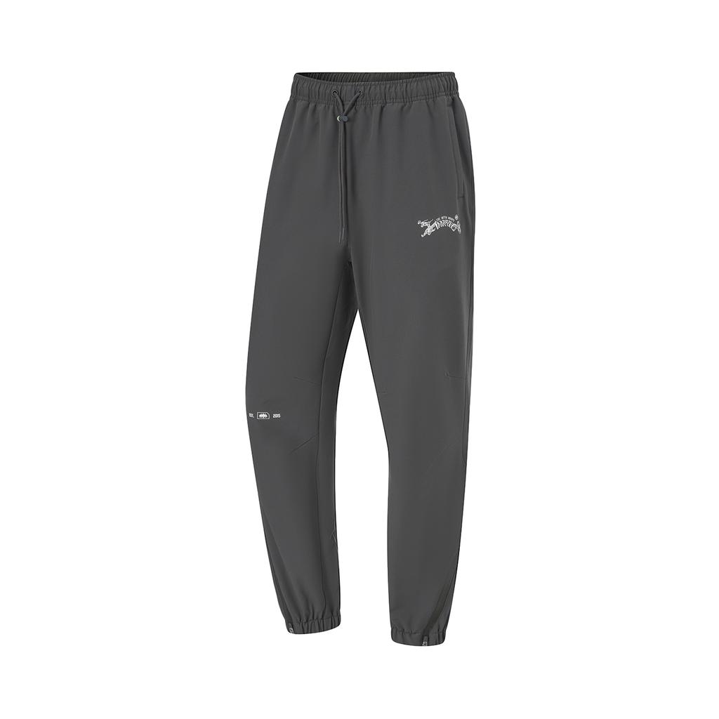 Мужские вязаные спортивные штаны Li Ning Badfive, цвет «Обсидиановый серый», AYKU065-4