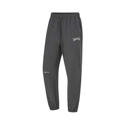 Мужские спортивные брюки Li Ning Badfive Letter со средней талией, зауженные книзу, темно-серые, AYKU065-4