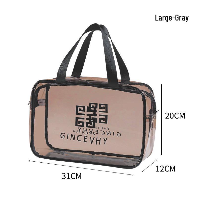 Водонепроницаемая ПУ косметичка - Портативная, Большая вместимость, Видимое хранение для косметики