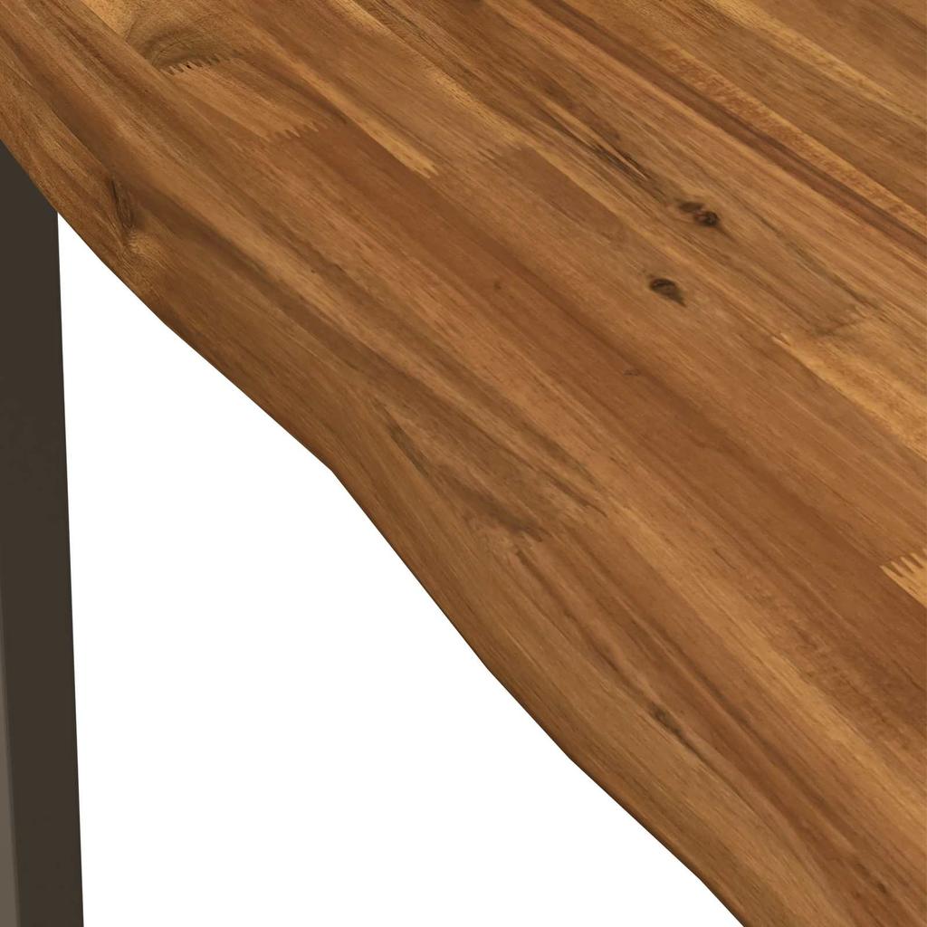 60 x 55 x 75 cm Solid Acacia Wood Natural and Coffee Rectangular