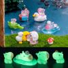 DIY Accessories Luminous Capybara Statue Resin Mini Animals Figurine  Party Festival