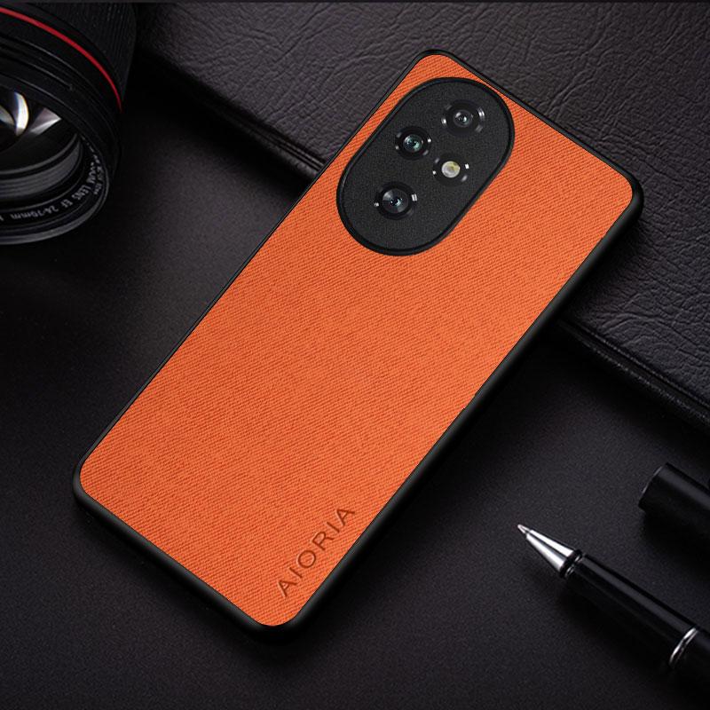 Чехол для Honor 200 Pro Lite в деловом стиле, прочный текстильный кожаный чехол