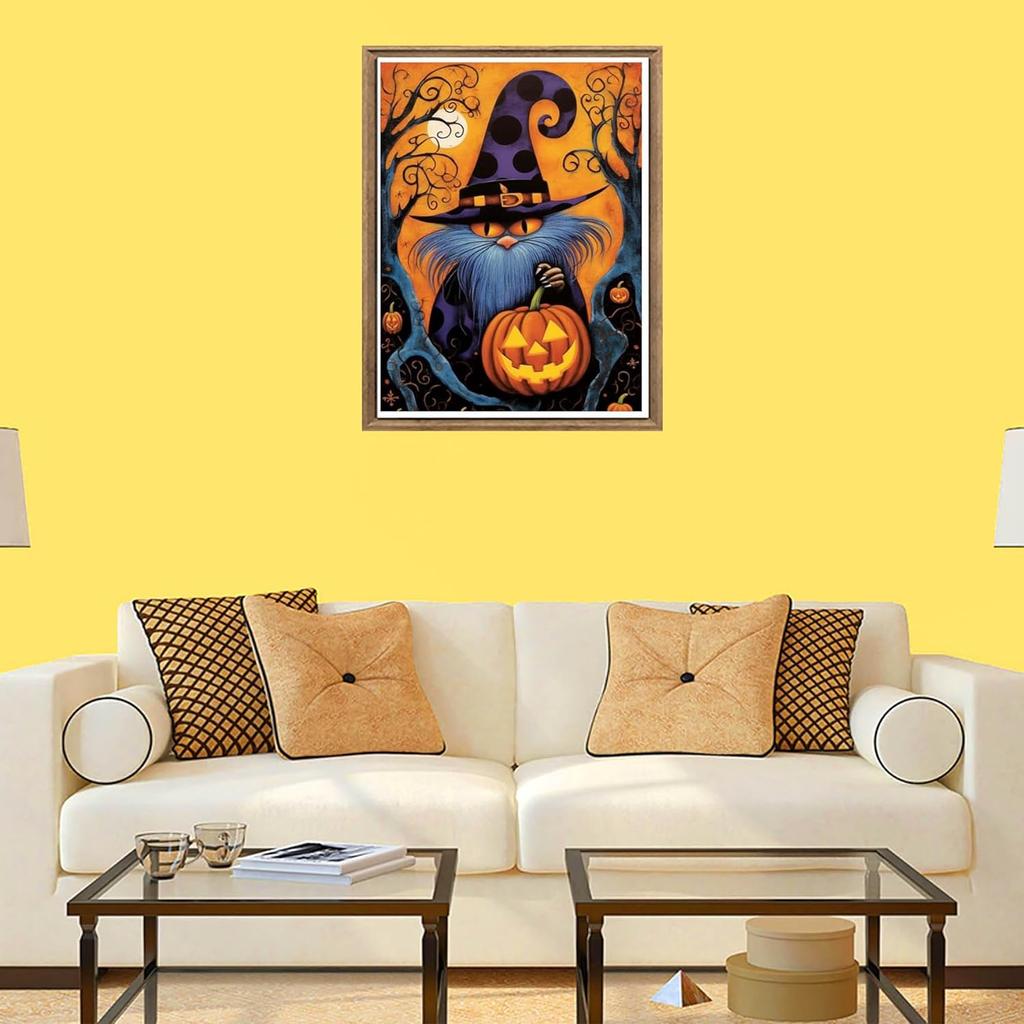 5D алмазный набор для рисования для взрослых Хэллоуин, полный алмазный тыква гном DIY набор для вышивания стразами краска с алмазным искусством домашний декор для стен