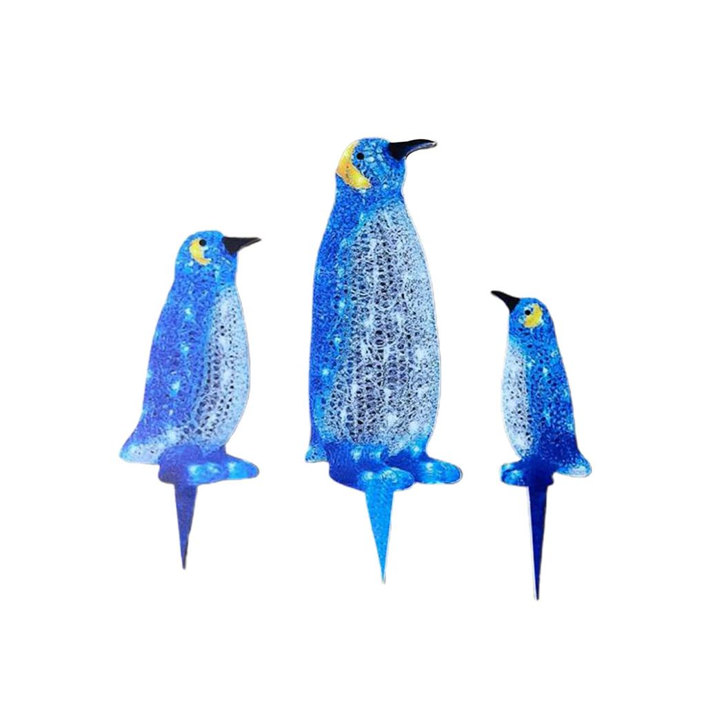 Светящееся рождественское украшение в виде пингвина, светодиодное рождественское уличное украшение в виде пингвина со светящимся рождественским дворовым искусством, рождественская атмосфера 2024 года