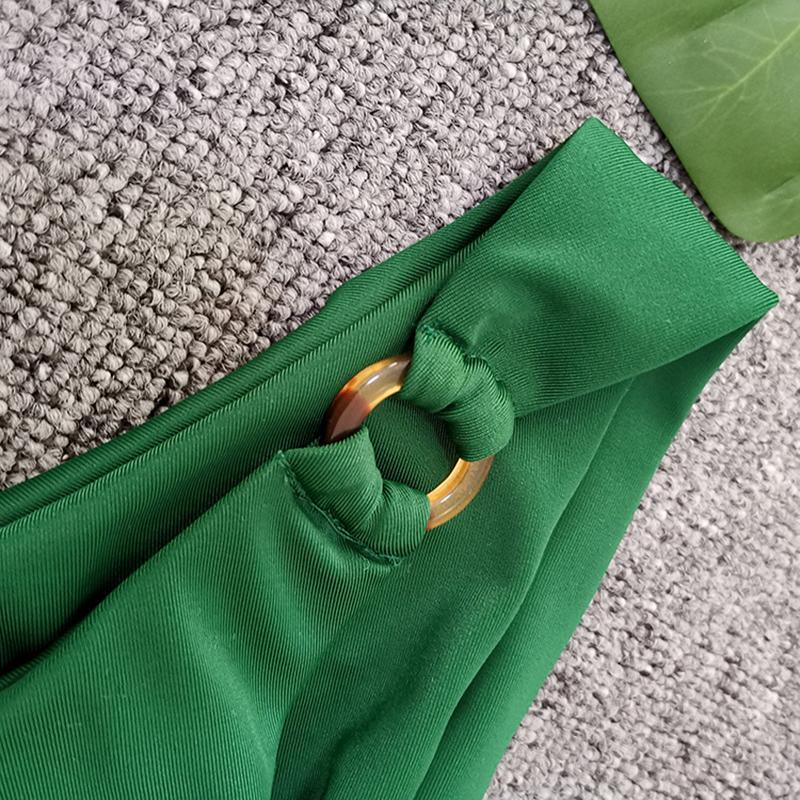 Женский лоскутный сексуальный комплект бикини, разделенный купальник, летний пляжный купальник из двух частей