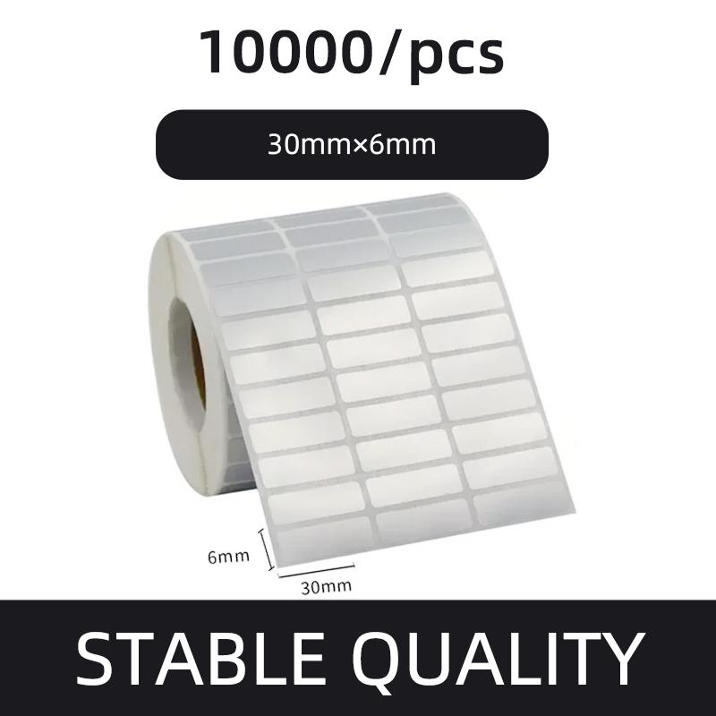 Этикетка со штрих-кодом из матового серебристого ПЭТ 20 30 40 50 60 70 80 90 100 Термотрансферная лента для принтера Наклейка