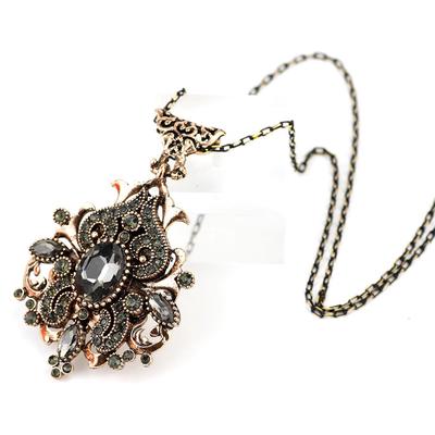 Турецкое ювелирное винтажное ожерелье из хрусталя Sunspicems