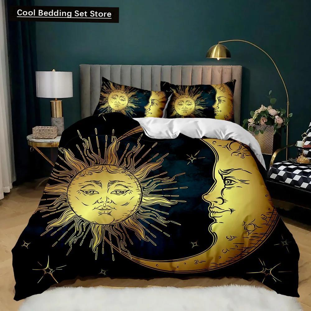 Комплект постельного белья в стиле бохо Golden Sun Twin, комплект постельного белья в стиле бохо для подростков и взрослых, двуспальный, размера Queen, размера King, полиэстеровый чехол-кровать