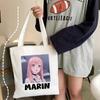 Kawaii Marin Anime My Dress-Up Darling Tote Bag Складная сумка для покупок Женские сумки для покупок Симпатичная сумка для покупок с принтом