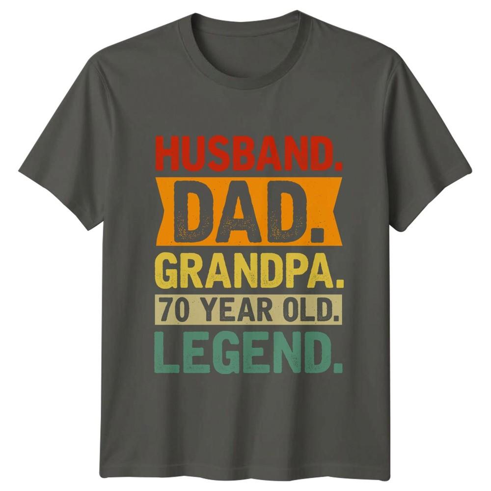Husband Dad Grandpa 70 Year Unisexs TShirt 70th Birthday Family Gift For Him
