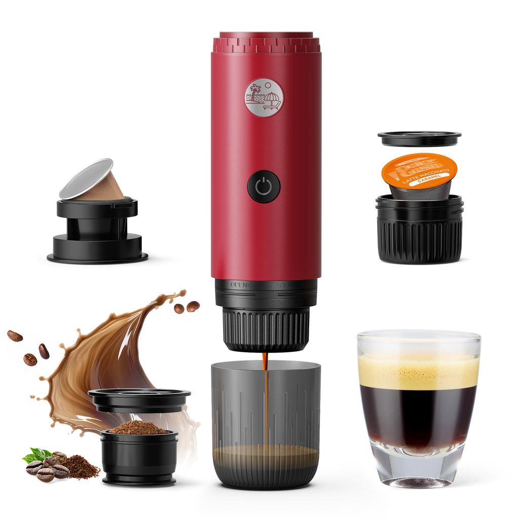 Portable Espresso Machine 3-in-1 Travel Coffee Maker for Camping Hiking Office Self-Heating with USB-C 2026new