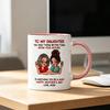 Ceramic Mug for Daughter Personalized Coffee Cup with Non-Slip Handle High-Temperature Fired Multi-Use Gift for Mother's Day Birthday