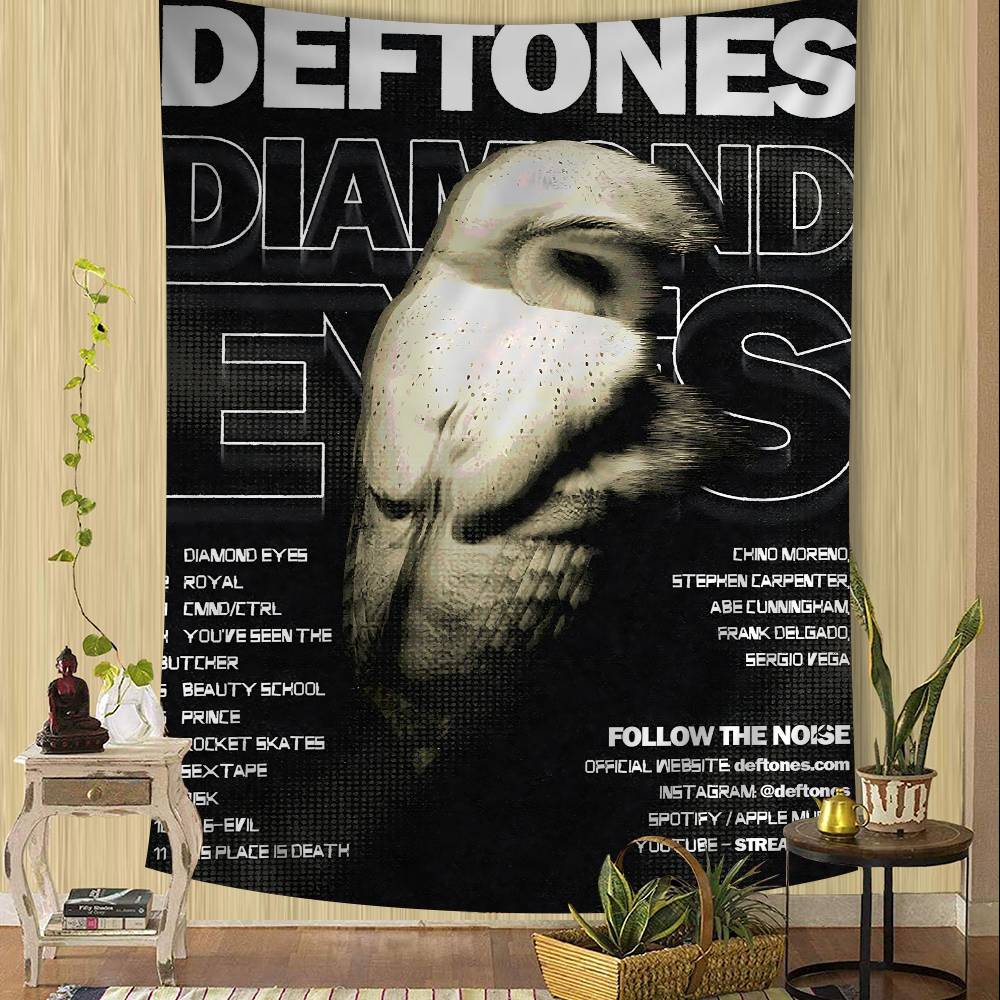 Singer Star DDeftones Anime Tapestry Hanging Tarot Hippie Wall Rugs Dorm Wall Hanging Sheets