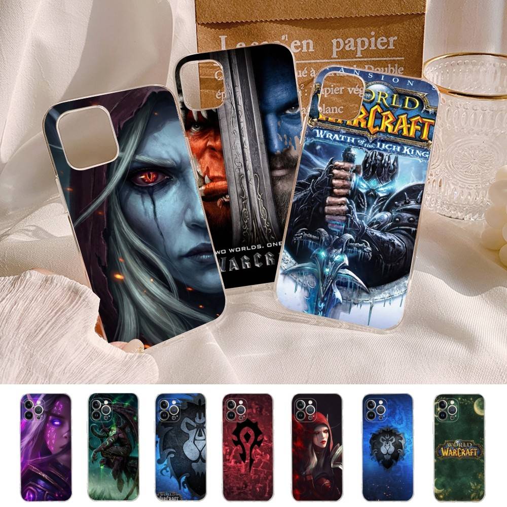 W-World Of W-Warcraft Игра Ретро Чехол Для Телефона IPhone 16 15 Promax IPhone 14 11 12 Высококачественный 13 Pro Силиконовый