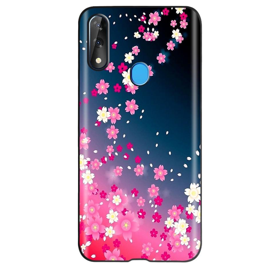 Чехол для ZTE Blade V10 Модный Цветочный Узор Сердце Чехлы для Телефона Для ZTE Blade V10 Vita V 10 Черный Силиконовый Мягкий TPU Бампер