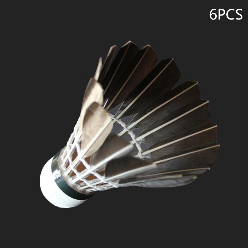 3/6/12 шт профессиональный бадминтонный волан черный гусиное перо бадминтонный волан тренировочный спортивный бадминтонный мяч