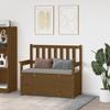 VidaXL Bench Living Room Seat Entryway Bench Storage Bench Living Room Furniture Home Honey Brown 112.5x51.5x96.5 Cm 823562