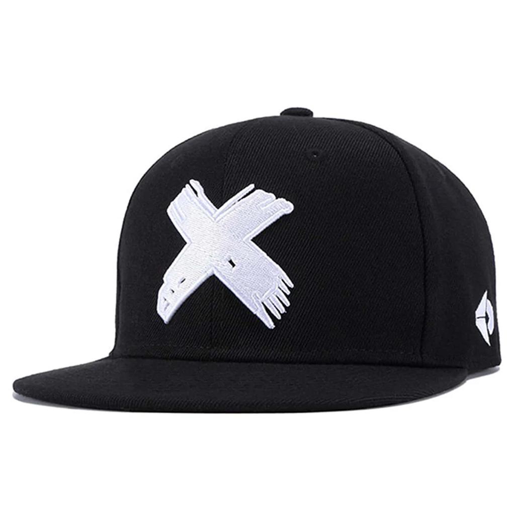 Унисекс Бейсболки Snapback с вышивкой буквы X в стиле Hip-hop, Весенние Осенние, Регулируемые, Повседневные, Для улицы, Защита от солнца