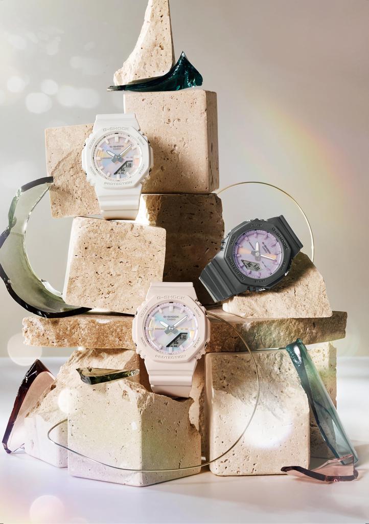 Часы Casio G-Shock (Официальный японский продукт) Модель среднего размера, Изготовлена из экологически чистых материалов, GMA-P2100PC-1AJF, Женские, Черный
