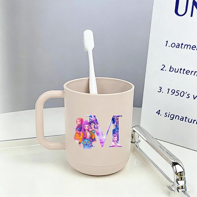Kpop Demon Hunters Mouthwash Cup Kawaii Portable Toothbrush Cups Home Couple Family Thickened Juice Water Mug Birthday Gift
