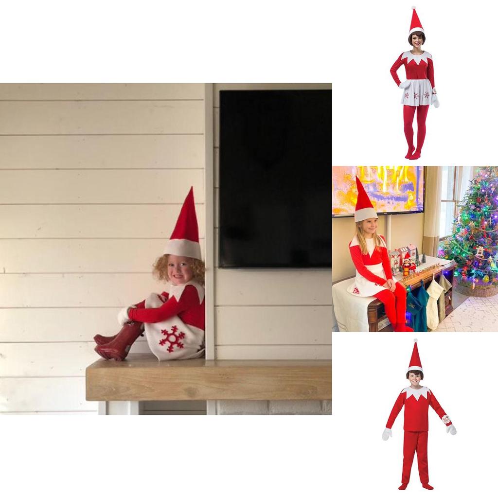 Soft And Breathable Cotton Elf On The Shelf Costume For Halloween