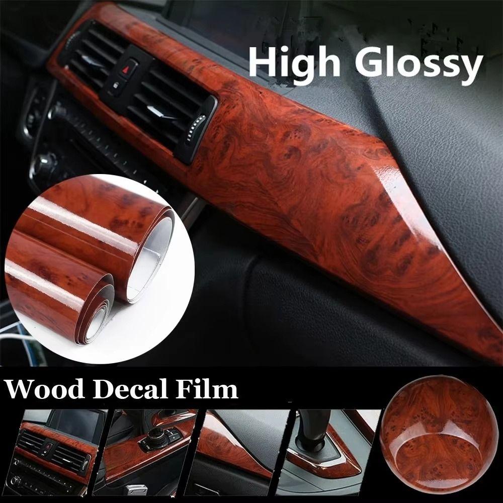 Bubble Free Wood Grain Decal Stickers Self Adhesive Vehicle DIY Film DIY